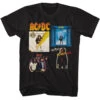 AC/DC Multi Albums T-shirt(Ac Dc Ac Dc Multi Albums T Shirt 445995) -ROCABILIA CLOTHING SALE 445995F