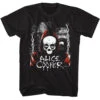 Alice Cooper Hooded Skull T-shirt(Alice Cooper Alice Cooper Hooded Skull T Shirt 446000) -ROCABILIA CLOTHING SALE 446000F