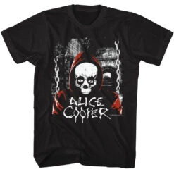 Alice Cooper Hooded Skull T-shirt(Alice Cooper Alice Cooper Hooded Skull T Shirt 446000)