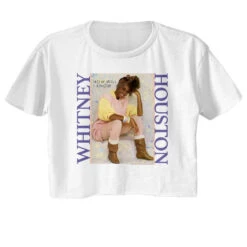 Whitney Houston Pastel How Will I Know Crop Top Junior Top(Whitney Houston Whitney Houston Pastel How Will I Know Crop Top Junior Top 447311)