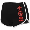 Red Logo & Symbols (Rockabilia Exclusive) Booty Shorts(Bad Omens Red Logo Symbols Rockabilia Exclusive Booty Shorts 447582) -ROCABILIA CLOTHING SALE 447582F