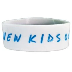 Blue On White Logo Rubber Bracelet(New Kids On The Block Blue On White Logo Rubber Bracelet 449451)
