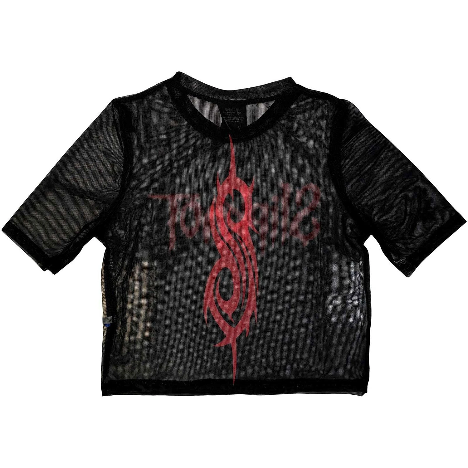 Logo (Back Print) Ladies Mesh Crop Top Junior Top(Slipknot Logo Back Print Ladies Mesh Crop Top Junior Top 449707) 4 Logo (Back Print) Ladies Mesh Crop Top Junior Top(Slipknot Logo Back Print Ladies Mesh Crop Top Junior Top 449707) - Image 2