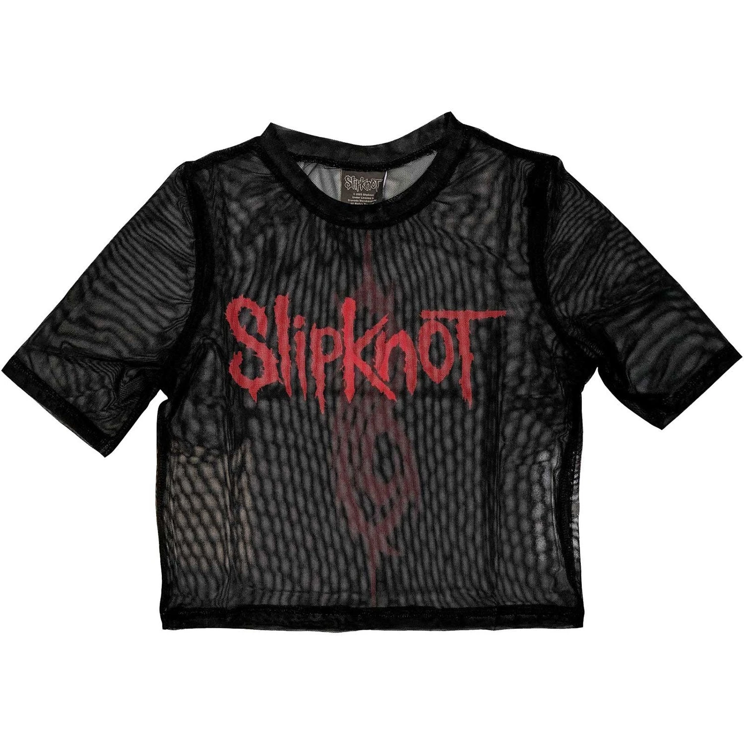 Logo (Back Print) Ladies Mesh Crop Top Junior Top(Slipknot Logo Back Print Ladies Mesh Crop Top Junior Top 449707) 3 Logo (Back Print) Ladies Mesh Crop Top Junior Top(Slipknot Logo Back Print Ladies Mesh Crop Top Junior Top 449707)