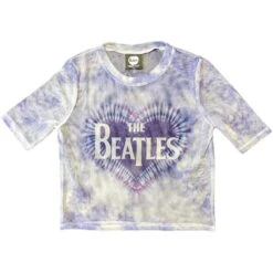 Heart & Drop T Logo Ladies Mesh Crop Top Junior Top(Beatles Heart Drop T Logo Ladies Mesh Crop Top Junior Top 449712)