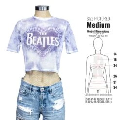 Heart & Drop T Logo Ladies Mesh Crop Top Junior Top(Beatles Heart Drop T Logo Ladies Mesh Crop Top Junior Top 449712) 7 Heart & Drop T Logo Ladies Mesh Crop Top Junior Top(Beatles Heart Drop T Logo Ladies Mesh Crop Top Junior Top 449712) -ROCABILIA CLOTHING SALE 449712S