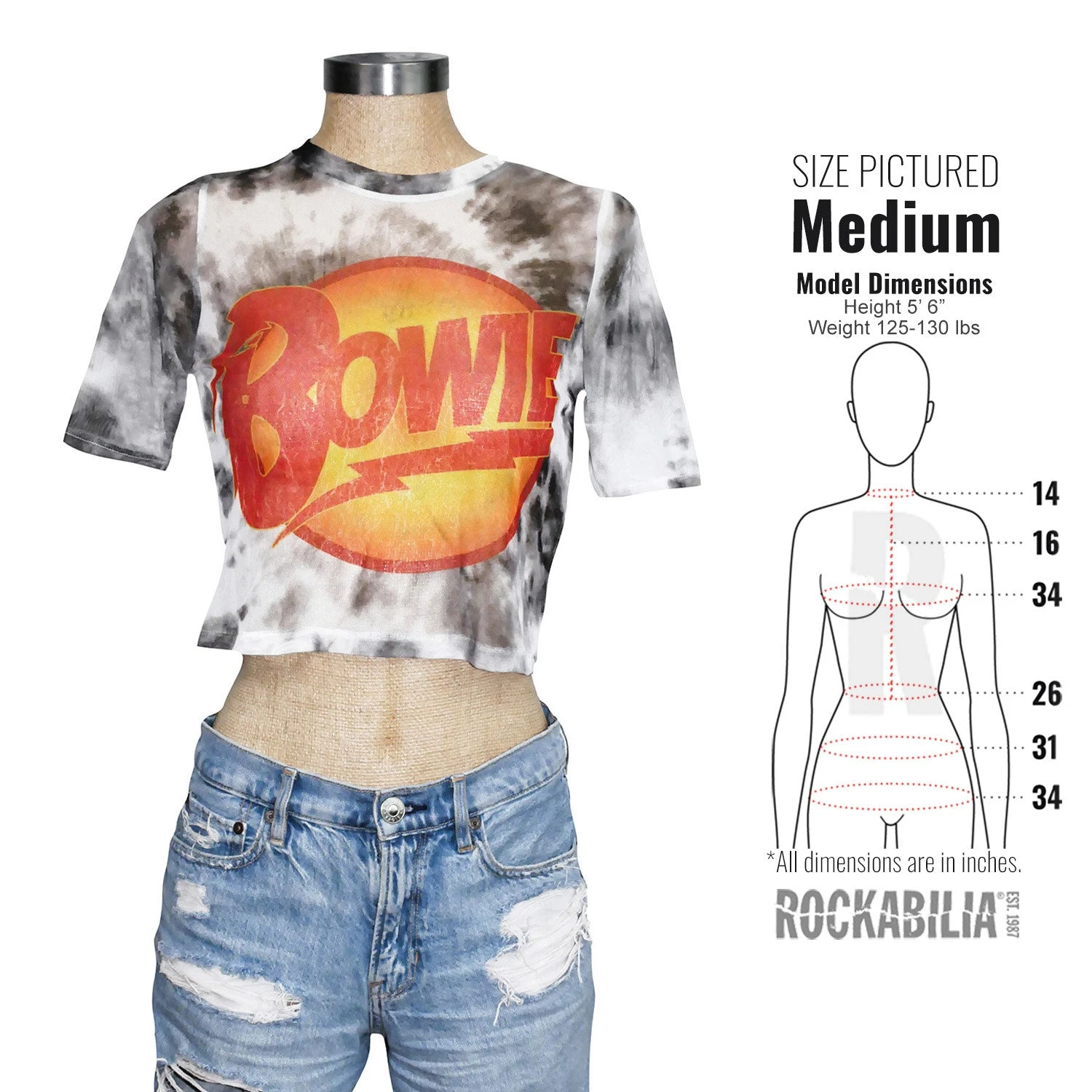 Diamond Dogs Logo Ladies Mesh Crop Top Junior Top(David Bowie Diamond Dogs Logo Ladies Mesh Crop Top Junior Top 449724) 5 Diamond Dogs Logo Ladies Mesh Crop Top Junior Top(David Bowie Diamond Dogs Logo Ladies Mesh Crop Top Junior Top 449724) - Image 3