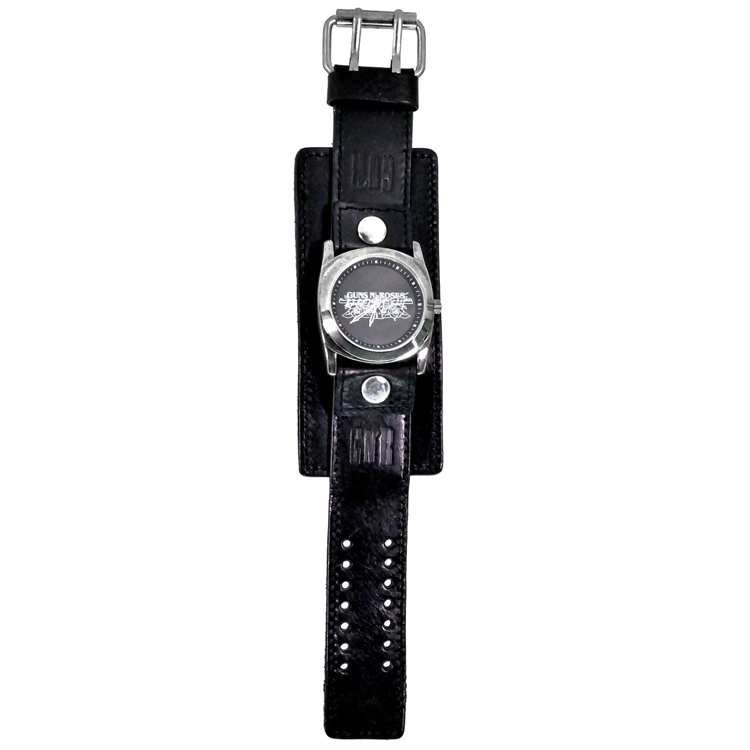 Leather Band Wrist Watch Triple Wide Silver Rings(Guns N Roses Leather Band Wrist Watch Triple Wide Silver Rings 449910) 3 Leather Band Wrist Watch Triple Wide Silver Rings(Guns N Roses Leather Band Wrist Watch Triple Wide Silver Rings 449910)