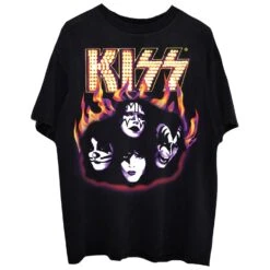 Airbrushed Flames Logo T-shirt(Kiss Airbrushed Flames Logo T Shirt 449958)