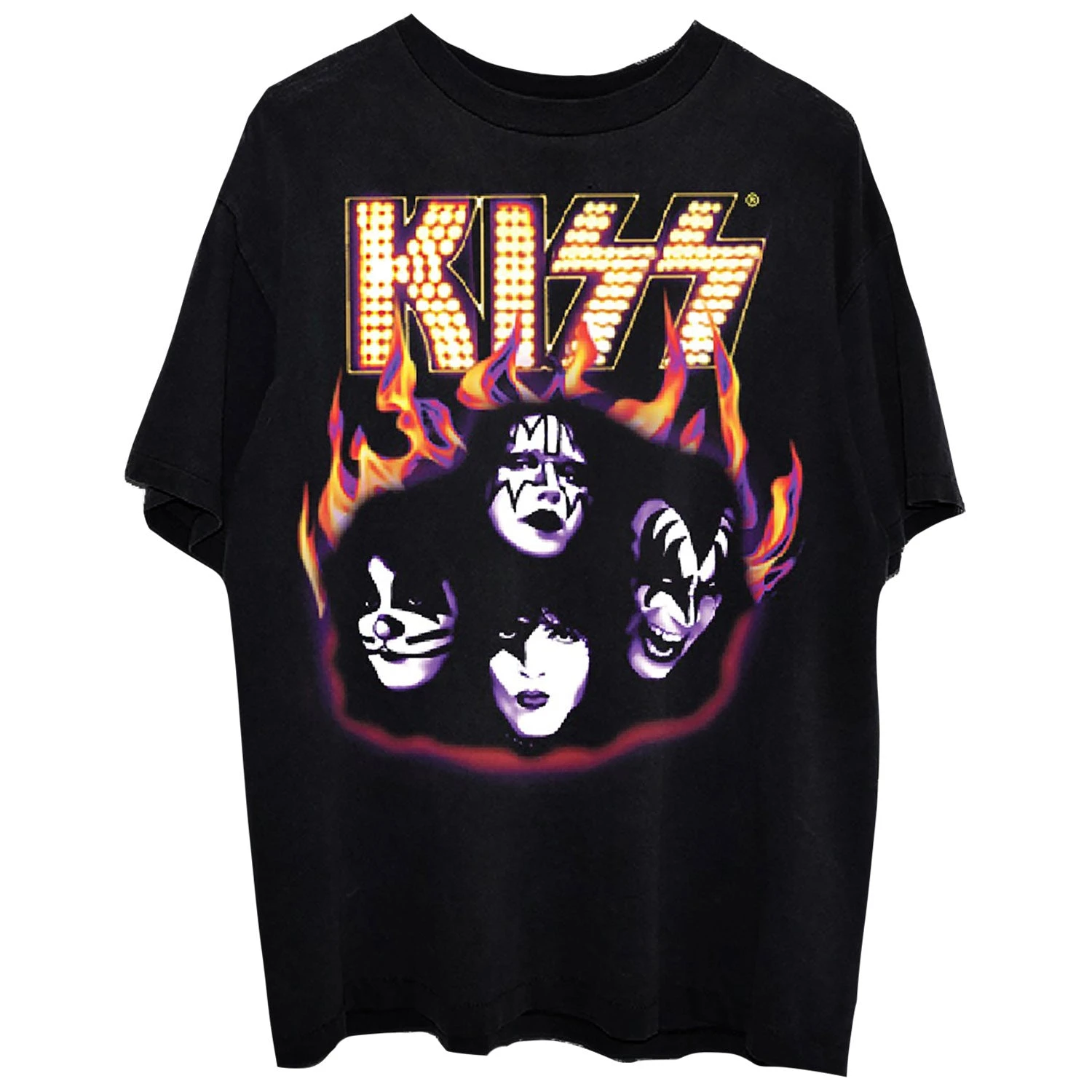 Airbrushed Flames Logo T-shirt(Kiss Airbrushed Flames Logo T Shirt 449958) 3 Airbrushed Flames Logo T-shirt(Kiss Airbrushed Flames Logo T Shirt 449958)