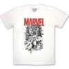 Black & White Characters T-shirt(Marvel Comics Black White Characters T Shirt 450363)