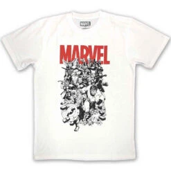 Black & White Characters T-shirt(Marvel Comics Black White Characters T Shirt 450363)