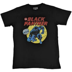 Black Panther Retro Comic T-shirt(Marvel Comics Black Panther Retro Comic T Shirt 450372)