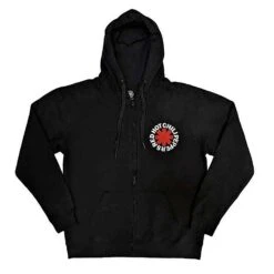 Red Asterisk Zippered Hooded Sweatshirt(Red Hot Chili Peppers Red Asterisk Zippered Hooded Sweatshirt 450555)