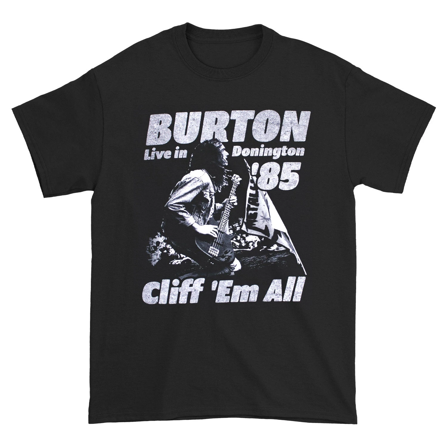 Cliff Burton Cliff 'Em All Live In Donnington '85 T-shirt(Metallica Cliff Burton Cliff Em All Live In Donnington 85 T Shirt 451003) 3 Cliff Burton Cliff 'Em All Live In Donnington '85 T-shirt(Metallica Cliff Burton Cliff Em All Live In Donnington 85 T Shirt 451003)