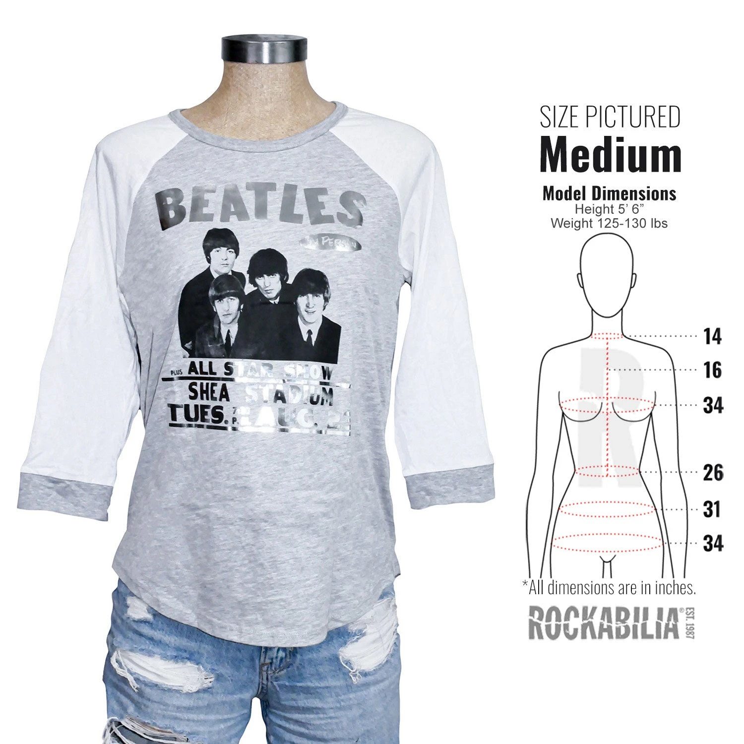 Silver Foil Junior Top(Beatles Silver Foil Junior Top 451265) 4 Silver Foil Junior Top(Beatles Silver Foil Junior Top 451265) - Image 2