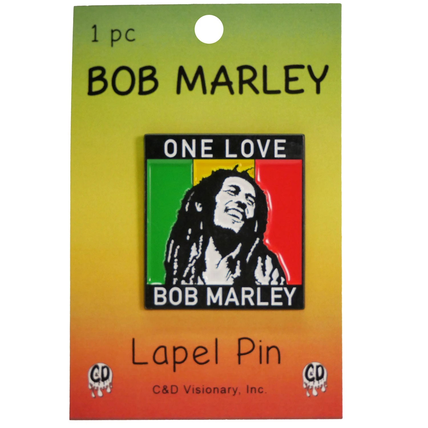 One Love Pewter Pin Badge(Bob Marley One Love Pewter Pin Badge 451367) 4 One Love Pewter Pin Badge(Bob Marley One Love Pewter Pin Badge 451367) - Image 2