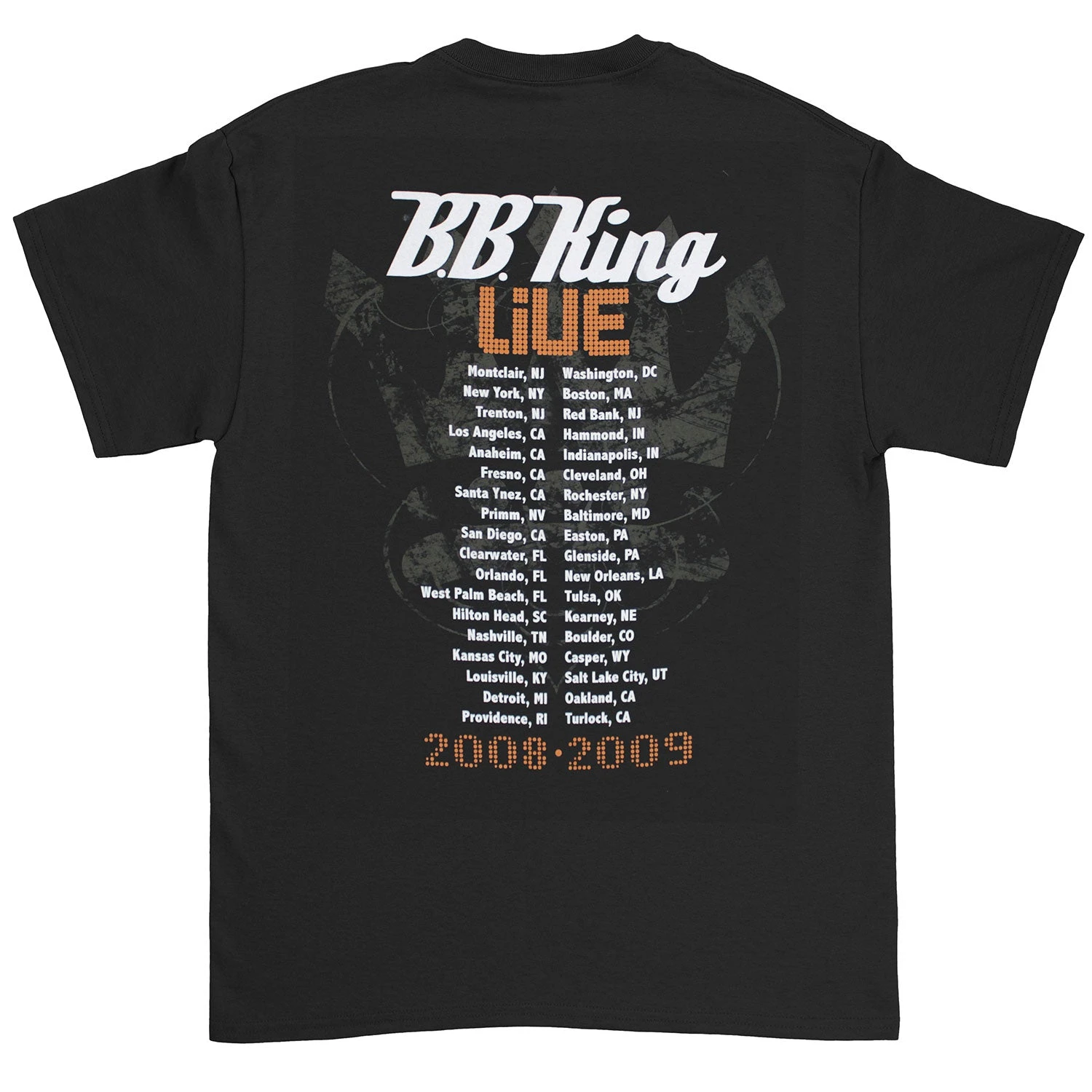 Live 2008 - 2009 T-shirt(B B King Live 2008 2009 T Shirt 451707) 4 Live 2008 - 2009 T-shirt(B B King Live 2008 2009 T Shirt 451707) - Image 2