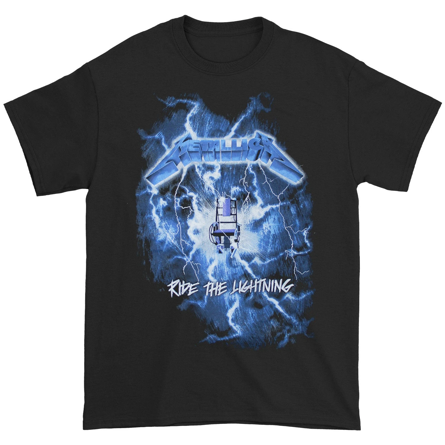 Blue Lightning T-shirt(Metallica Blue Lightning T Shirt 452994) 3 Blue Lightning T-shirt(Metallica Blue Lightning T Shirt 452994)