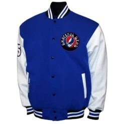 Varsity Fleece Jacket Varsity Jacket(Grateful Dead Varsity Fleece Jacket Varsity Jacket 453392)