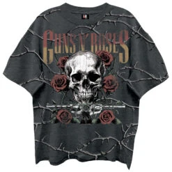 GNR Skull Roses Vintage T-shirt(Guns N Roses Gnr Skull Roses Vintage T Shirt 454066)