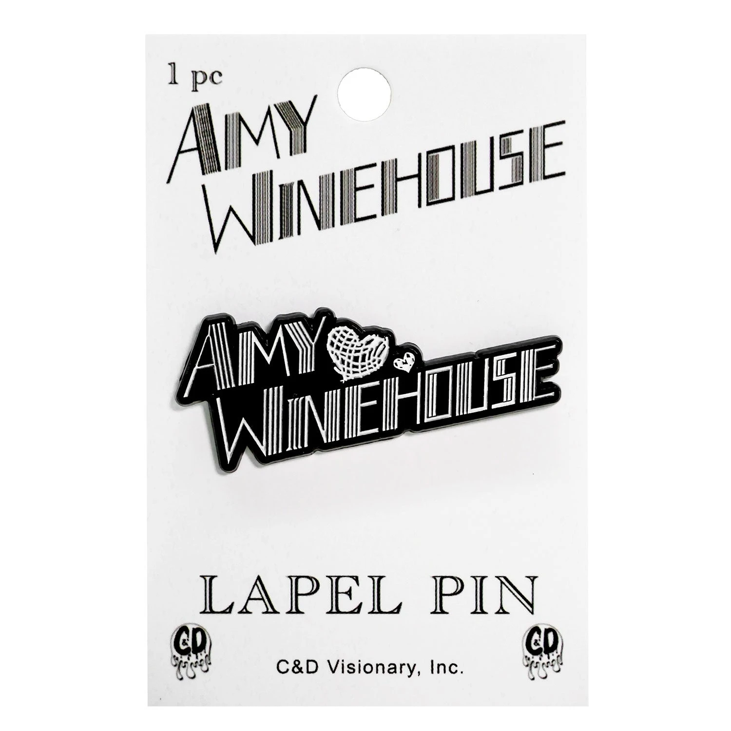 Hearts Logo Pewter Pin Badge(Amy Winehouse Hearts Logo Pewter Pin Badge 454332) 4 Hearts Logo Pewter Pin Badge(Amy Winehouse Hearts Logo Pewter Pin Badge 454332) - Image 2