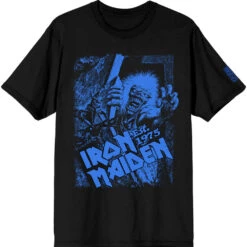Est. 1975 No Prayer Grave Blue T-shirt(Iron Maiden Est 1975 No Prayer Grave Blue T Shirt 456128)