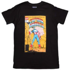 Captain America 50th Comic Cover T-shirt(Marvel Comics Captain America 50th Comic Cover T Shirt 456286)