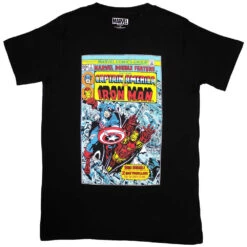 Captain America & Iron Man Comic Cover T-shirt(Marvel Comics Captain America Iron Man Comic Cover T Shirt 456287)