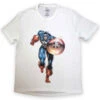 Captain America Running T-shirt(Marvel Comics Captain America Running T Shirt 456290) -ROCABILIA CLOTHING SALE 456290F
