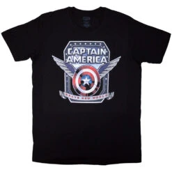 Captain America Brave New World Shield T-shirt(Marvel Comics Captain America Brave New World Shield T Shirt 456305)