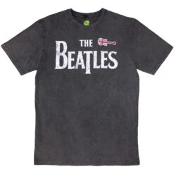 Guitar & Drop T Stone Wash T-shirt(Beatles Guitar Drop T Stone Wash T Shirt 456976)