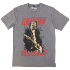 Collage Stone Wash T-shirt(Kurt Cobain Collage Stone Wash T Shirt 457013)