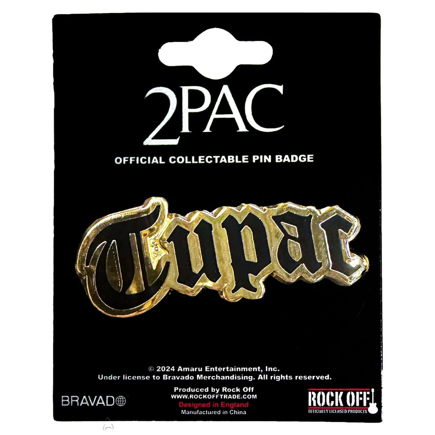 Logo Gold Pewter Pin Badge(Tupac Logo Gold Pewter Pin Badge 457188) 4 Logo Gold Pewter Pin Badge(Tupac Logo Gold Pewter Pin Badge 457188) - Image 2