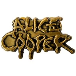 Dripping Logo Gold Pewter Pin Badge(Alice Cooper Dripping Logo Gold Pewter Pin Badge 457205)
