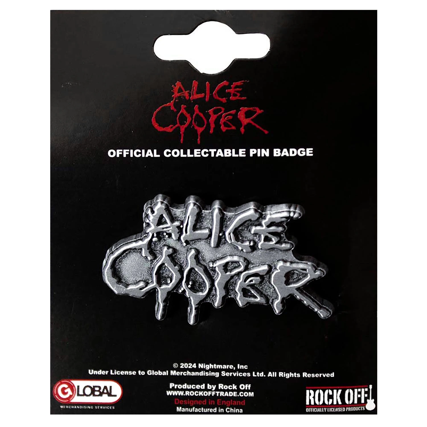 Dripping Logo Silver Pewter Pin Badge(Alice Cooper Dripping Logo Silver Pewter Pin Badge 457206) 4 Dripping Logo Silver Pewter Pin Badge(Alice Cooper Dripping Logo Silver Pewter Pin Badge 457206) - Image 2
