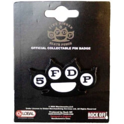 Knuckles B&w Pewter Pin Badge(Five Finger Death Punch Knuckles B W Pewter Pin Badge 457385)