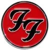 Ff Logo Pewter Pin Badge(Foo Fighters Ff Logo Pewter Pin Badge 457394) -ROCABILIA CLOTHING SALE 457394F