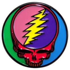 Multicoloured Steal Your Face Pewter Pin Badge(Grateful Dead Multicoloured Steal Your Face Pewter Pin Badge 457448)