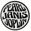 Pearl Emblem Mono Pewter Pin Badge(Janis Joplin Pearl Emblem Mono Pewter Pin Badge 457490) -ROCABILIA CLOTHING SALE 457490F