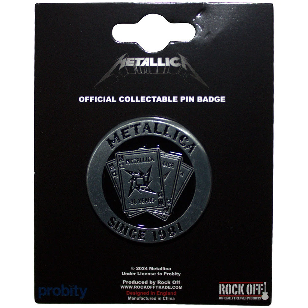 30th Anniversary Playing Card Pewter Pin Badge(Metallica 30th Anniversary Playing Card Pewter Pin Badge 457529) 3 30th Anniversary Playing Card Pewter Pin Badge(Metallica 30th Anniversary Playing Card Pewter Pin Badge 457529)