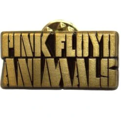 Animals Gold Text Logo Pewter Pin Badge(Pink Floyd Animals Gold Text Logo Pewter Pin Badge 457607)