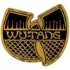 Black & Gold Logo Pewter Pin Badge(Wu Tang Clan Black Gold Logo Pewter Pin Badge 457842) -ROCABILIA CLOTHING SALE 457842F