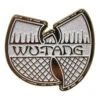 White & Gold Logo Pewter Pin Badge(Wu Tang Clan White Gold Logo Pewter Pin Badge 457843) -ROCABILIA CLOTHING SALE 457843F