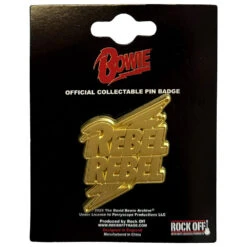 Rebel Rebel Gold Pewter Pin Badge(David Bowie Rebel Rebel Gold Pewter Pin Badge 458065)
