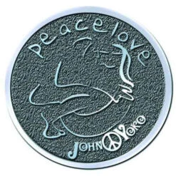 Peace & Love Hichrome Pewter Pin Badge(John Lennon Peace Love Hichrome Pewter Pin Badge 458217)