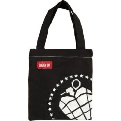 Heart Grenade Canvas Tote Wallets & Handbags(Green Day Heart Grenade Canvas Tote Wallets Handbags 64308)