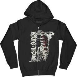Opposition Zippered Hooded Sweatshirt(Bleeding Through Opposition Zippered Hooded Sweatshirt 67944)