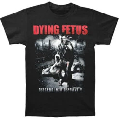 Descend Into Depravity T-shirt(Dying Fetus Descend Into Depravity T Shirt 88070)