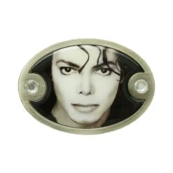 Black And White Photo Belt Buckle(Michael Jackson Black And White Photo Belt Buckle 90538)